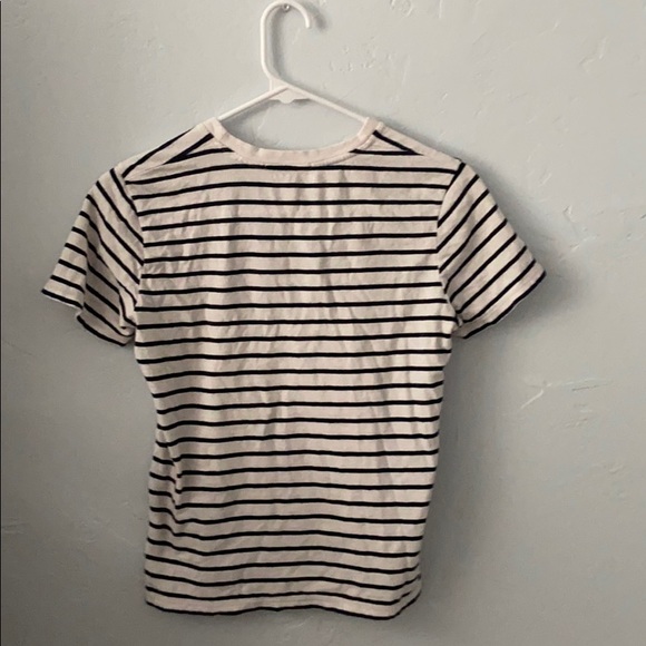 Brandy Melville white and navy blue striped shirt - Picture 4 of 4